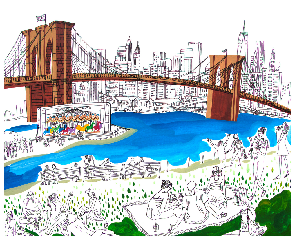 View Brooklyn Bridge from Dumbo Park