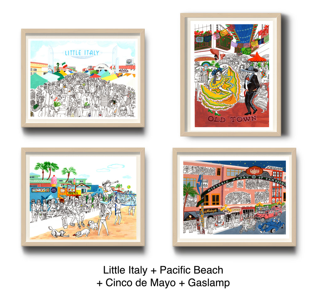 The Best of San Diego - Set of 4 Prints