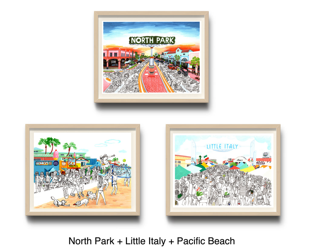 The Best of San Diego - Set of 3 Prints